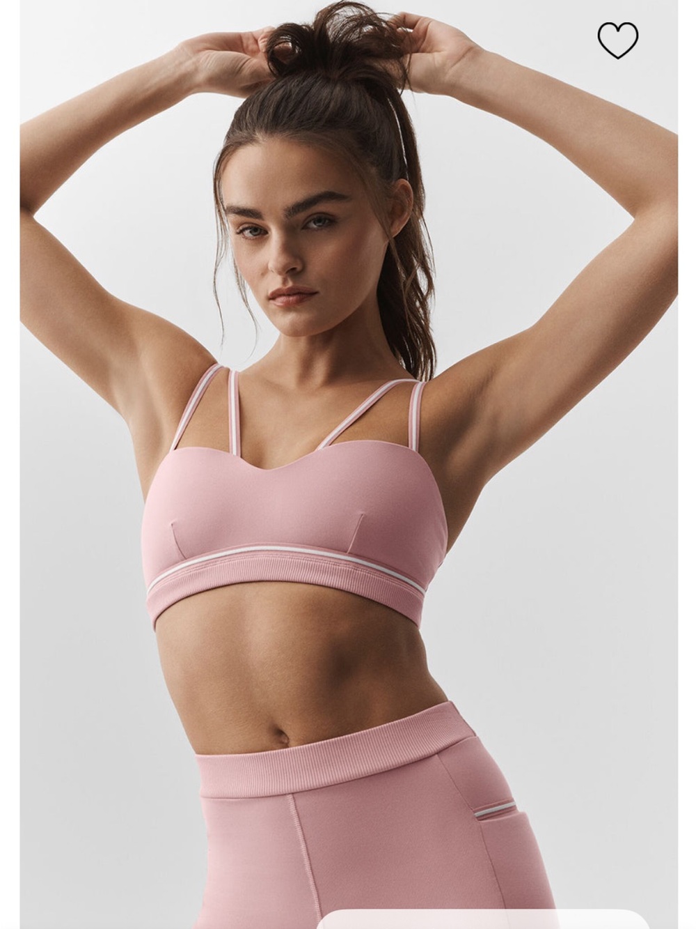 ALO Yoga Airbrush Fast Track Bra - Vintage Pink/White